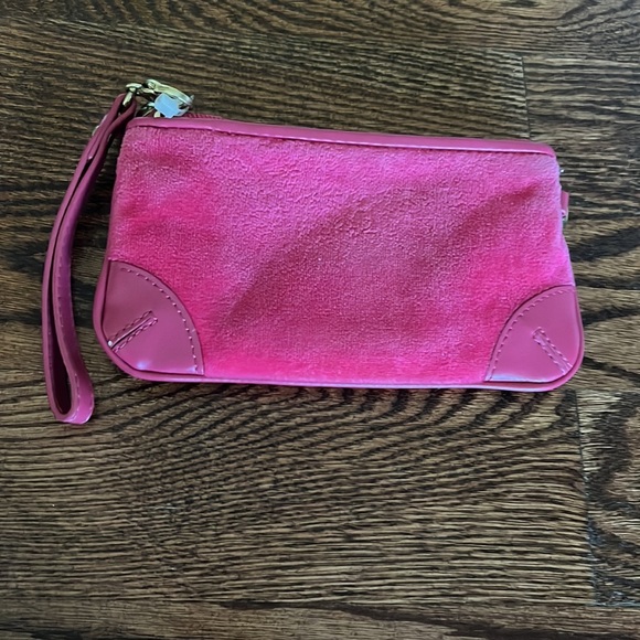 Juicy couture dark pink wrist wallet